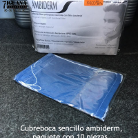 Cubreboca Ambiderm Sencillo paq 10 pzas